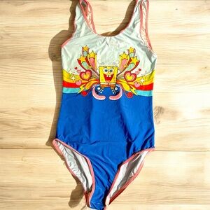 Colorful SpongeBob Print Swimsuit xl girls